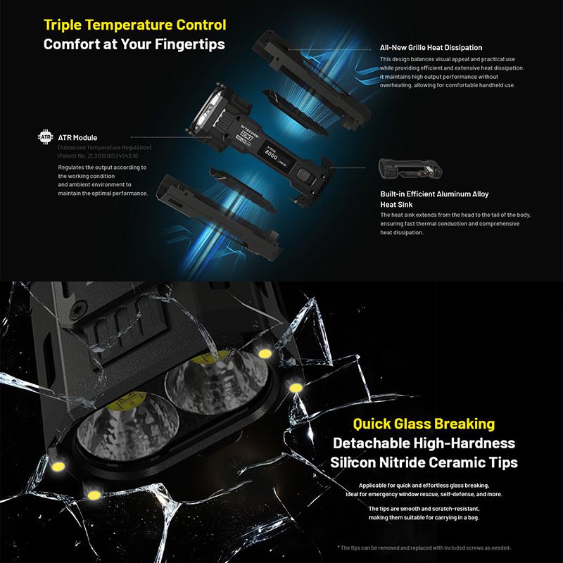 NITECORE(ナイトコア) EDC37 タクティカル フラッシュライト 最大8000