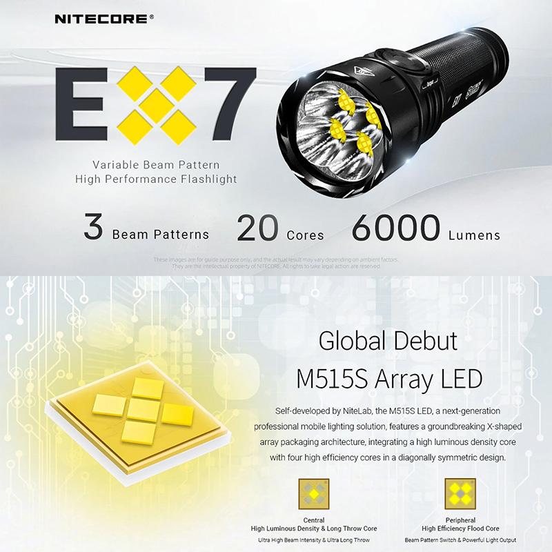 NITECORE(ナイトコア) EX7 マルチビーム フラッシュライト 最大6000