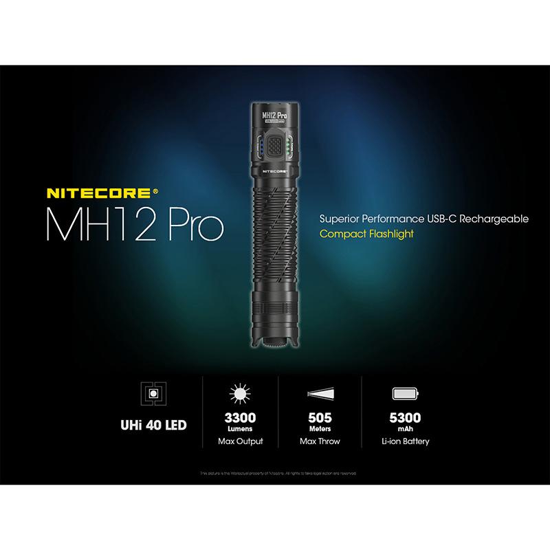 NITECORE(ナイトコア) MH12 Pro フラッシュライト 最大3300ルーメン