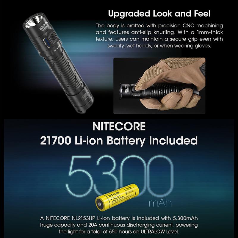 NITECORE(ナイトコア) MH12 Pro フラッシュライト 最大3300ルーメン