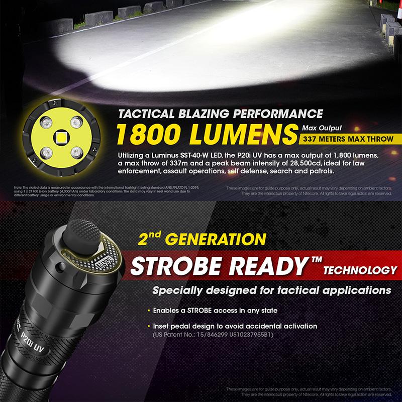 NITECORE(ナイトコア) P20i UV ホワイト＋UV デュアル出力 フラッシュ