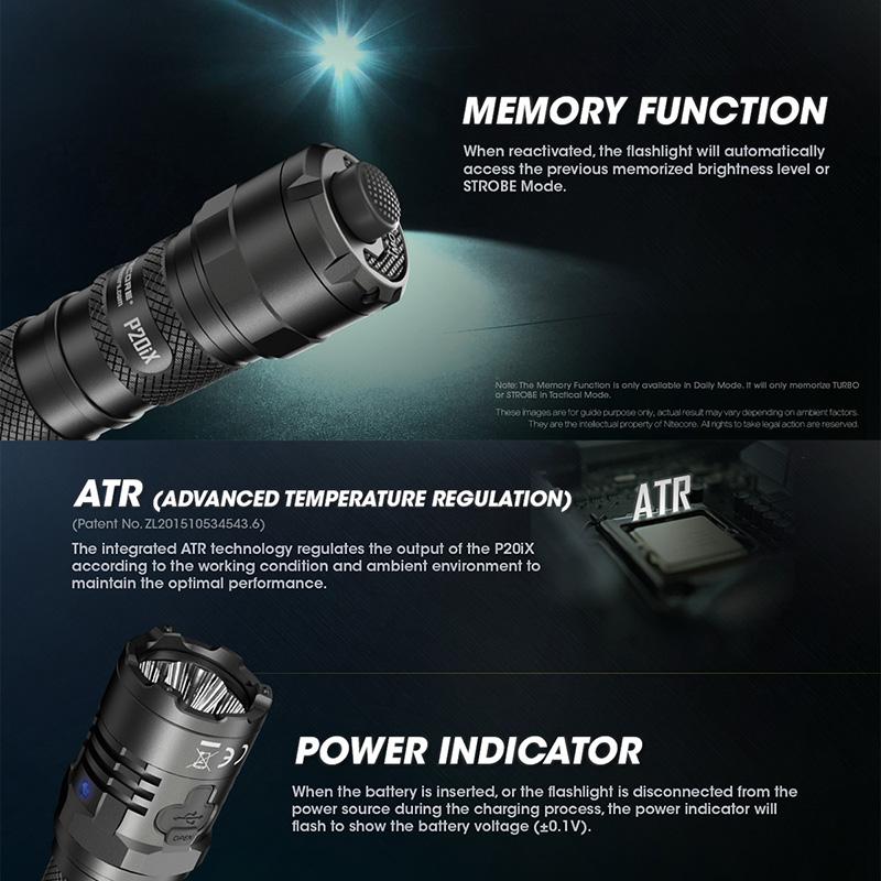 NITECORE(ナイトコア) P20iX タクティカル フラッシュライト 最大4000