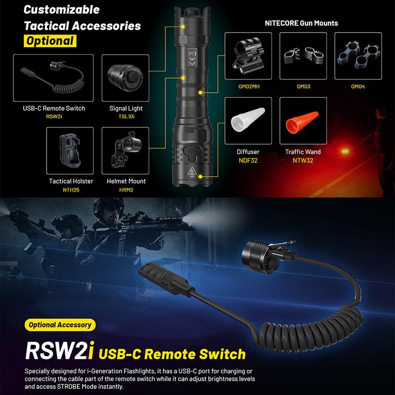 NITECORE(ナイトコア) P23i タクティカル フラッシュライト 最大3000