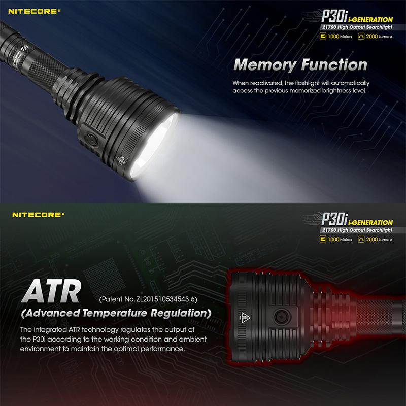 NITECORE(ナイトコア) P30i 高出力 サーチライト 最大2000ルーメン/1000m照射 Type-C 充電_14