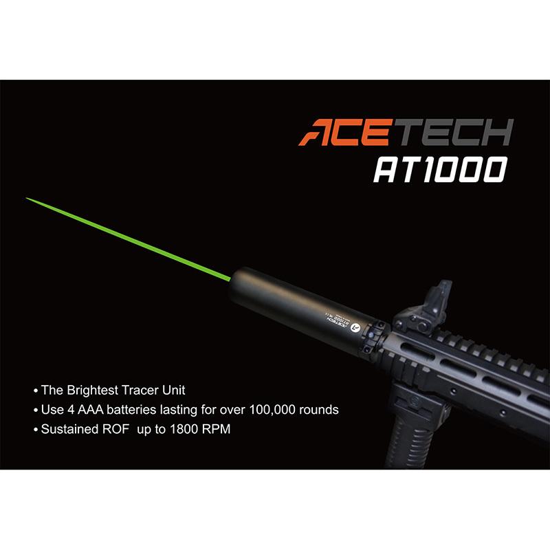 AT1000 トレーサー 蓄光弾 光るやつ　サプレッサー サイレンサー エーステック ACETECH AT1000 フルオート トレーサー 日本語説明