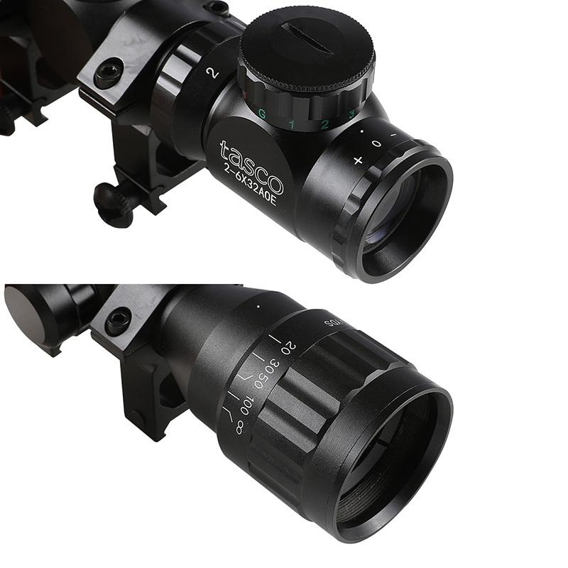 ライフルスコープ 2-6X32AOE イルミネーション レティクル 三色