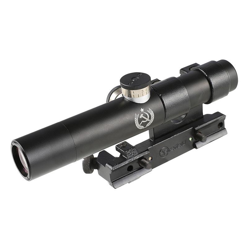 Firefield PU Mosin-Nagant/SVT-40タイプ 3.5倍スコープ ブラック BK Black 3.5倍固定 ...