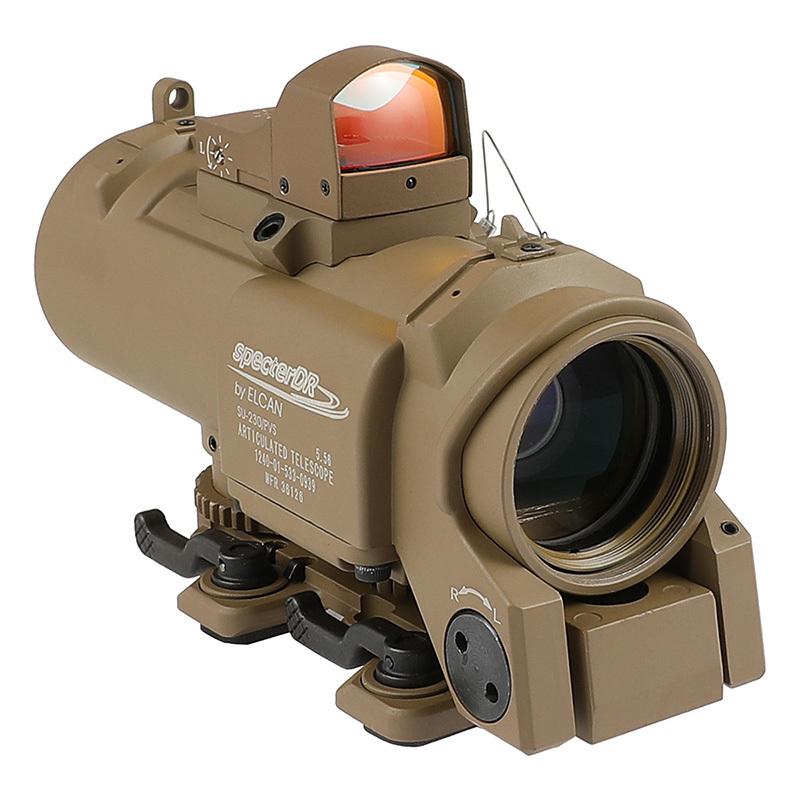 ブラック 光学サイトスコープ 調整可能 ELC Specter DR 1-4倍スコープ&ミニドットサイト ダークアース DE 20mm