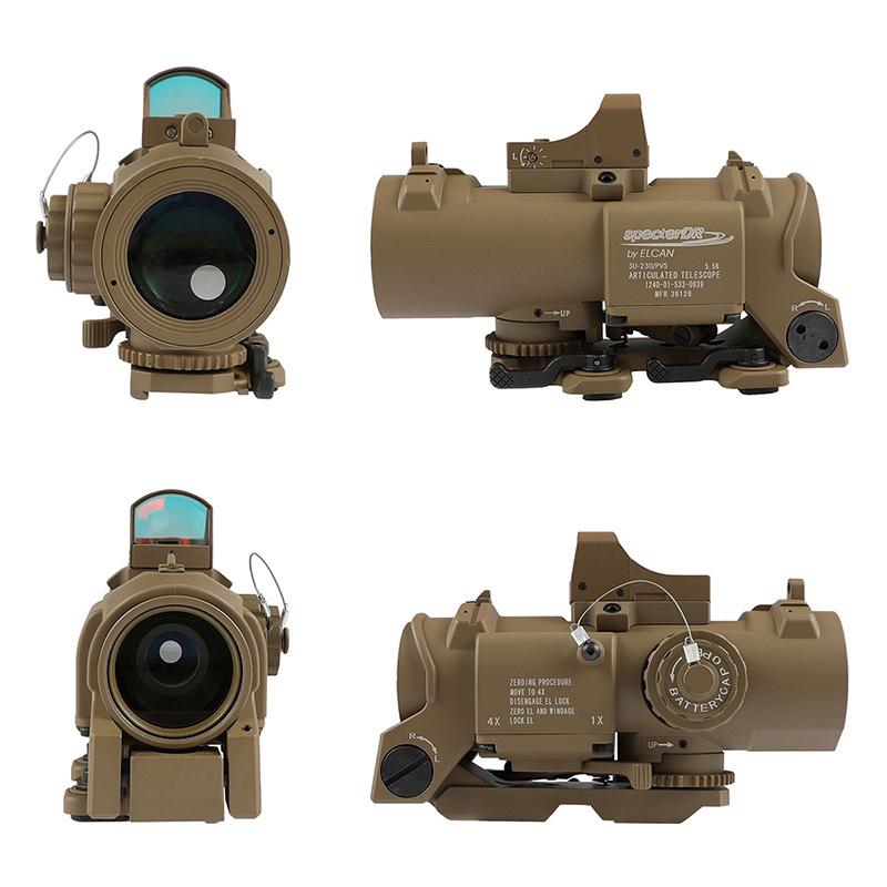 ELC Specter DR 1-4倍スコープ&ミニドットサイト ダークアース DE 20mm