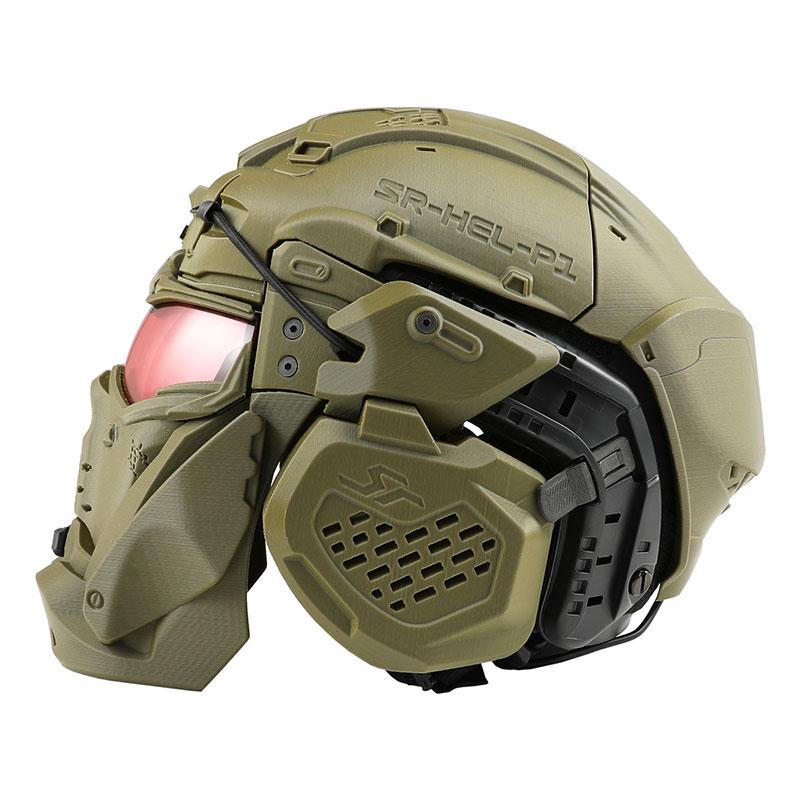SRU　 タクティカルヘルメット　sr-hel-p1 フルフェイス　ファン付き 楽天市場】【セール品/CS】SRU タクティカルヘルメットセット