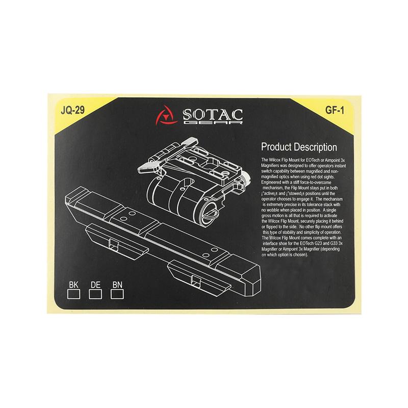 SOTAC GEAR WILCOXタイプ サイドフリップマウント(右展開)＆ ライザー