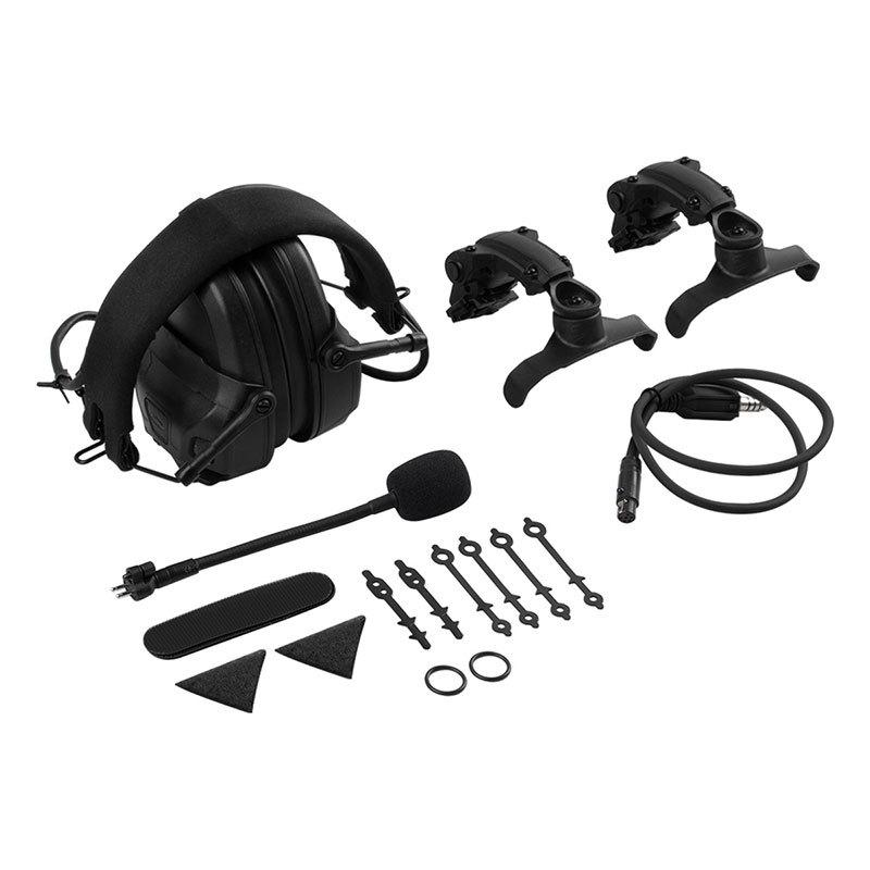 FCS＆FMA AMP タクティカルコミュニケーションヘッドセット BK
