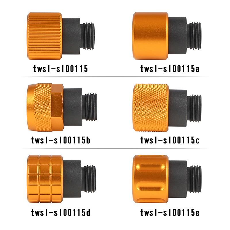 SLONG Airsoft WE ガスハンドガン用マズルアダプター Gold (11mm+→14mm-/マズルプロテクター付属)|hercules-gear|05