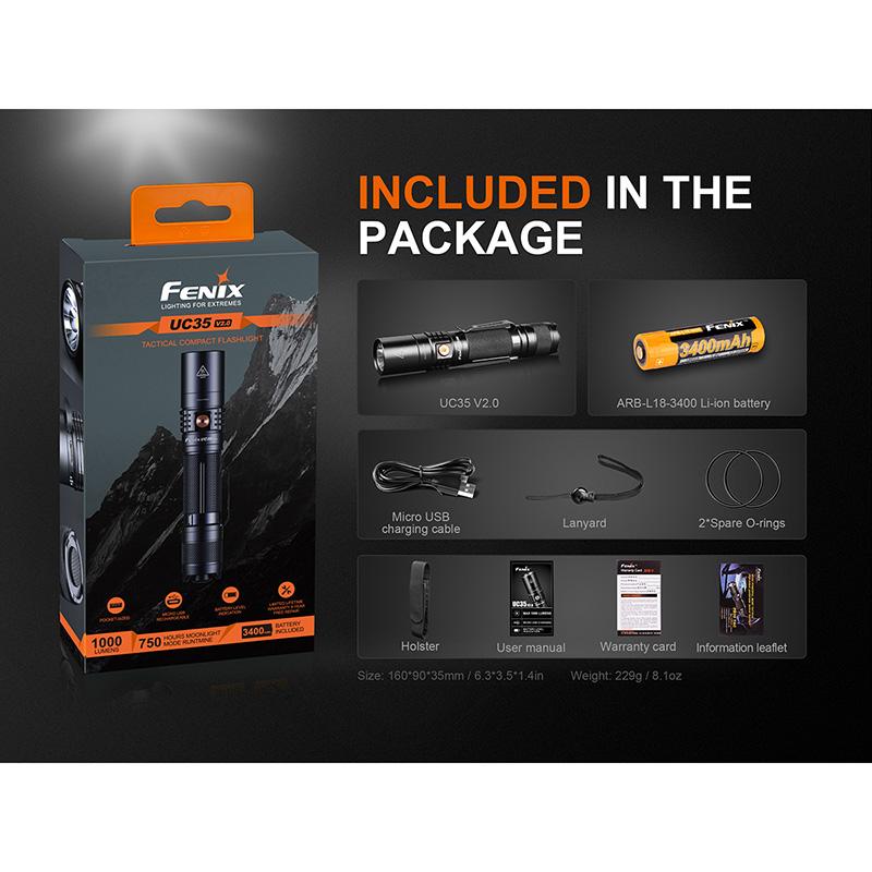 FENIX(フェニックス) UC35 V2.0 Compact タクティカルフラッシュライト