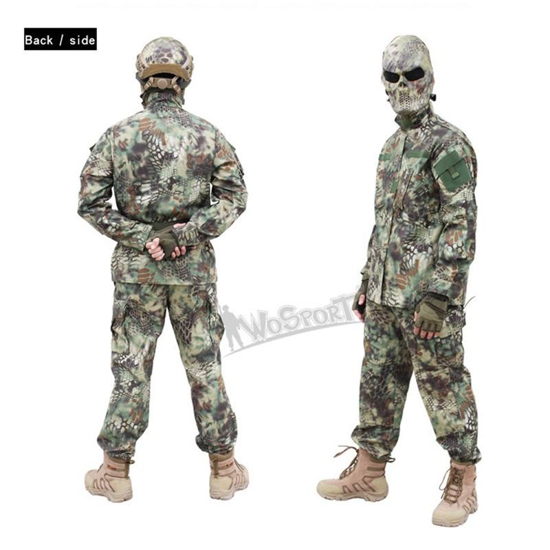 WoSporT BDU 迷彩服上下セット (ブーニーハット付属) Sサイズ/AT-FG 