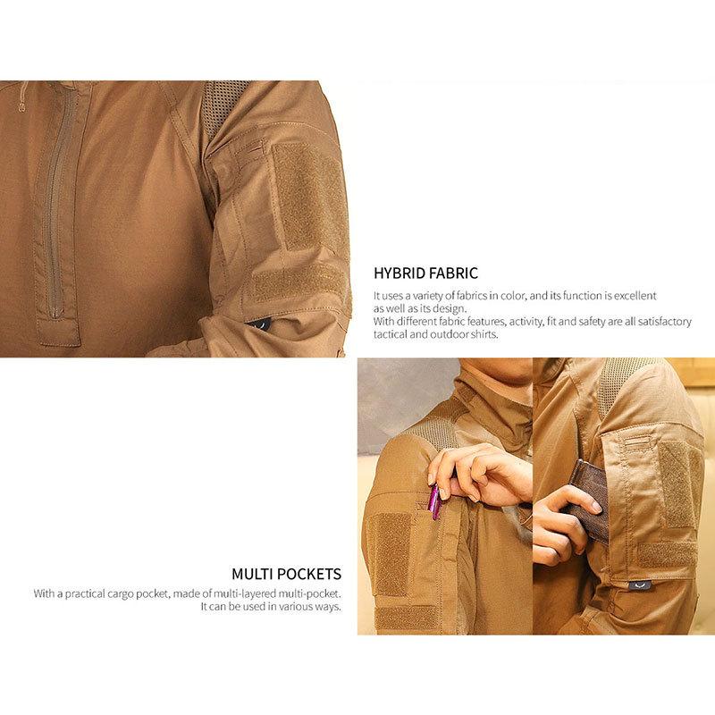 VanceFly Reckless タクティカル コンバット シャツ Coyote M