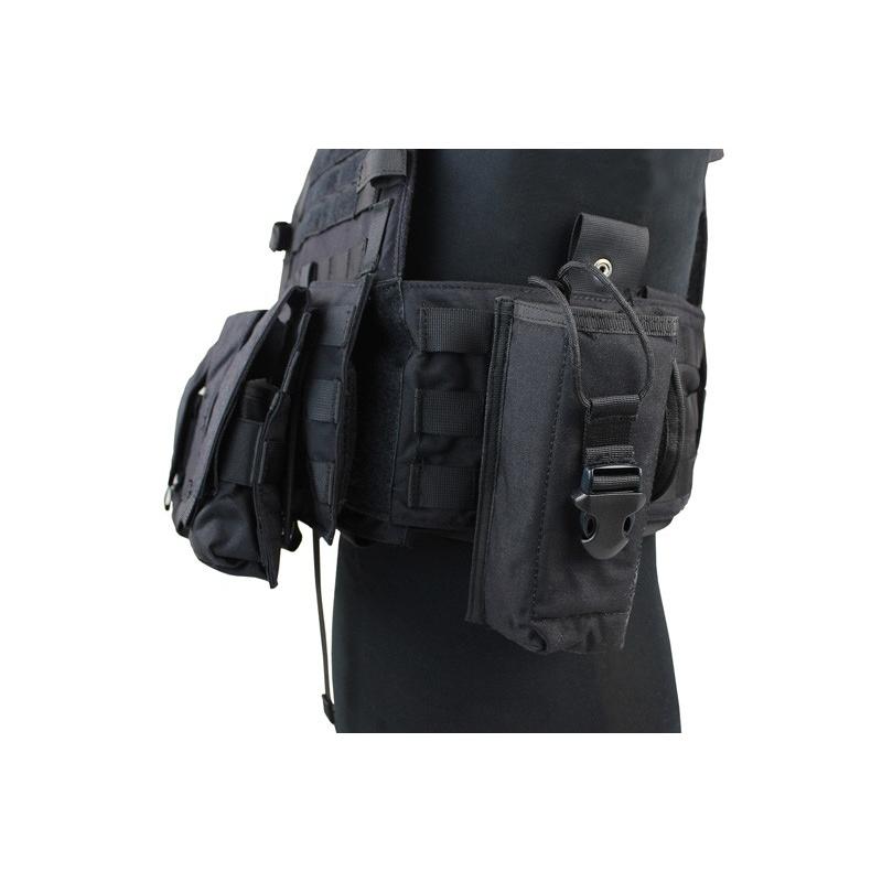 プレートキャリア 黒 WoSporT LBT6094スタイルプレートキャリア 3ポーチ付 BK