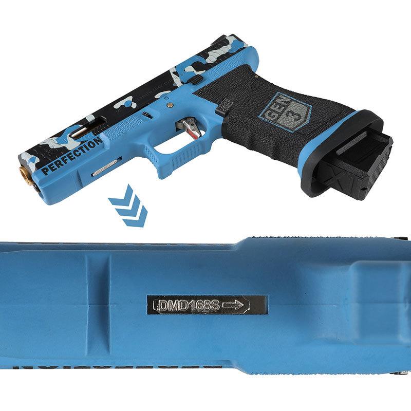 WE G17V ガスブローバックピストル Blue Camoカスタム (Secret：セミ