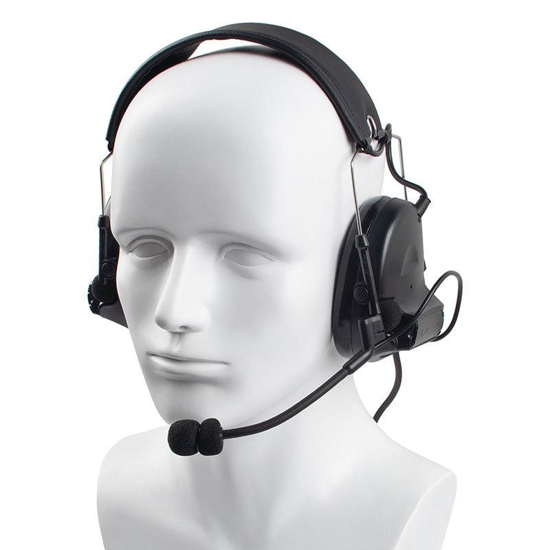Z-Tactical ComTac2スタイル 無線ヘッドセット BK : ミリタリー