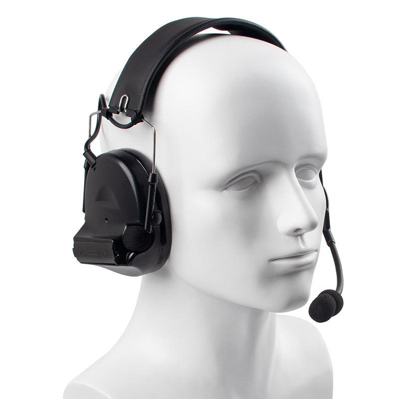 Z-Tactical ComTac2スタイル 無線ヘッドセット BK : ミリタリー