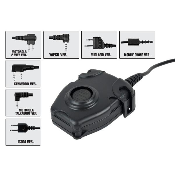 Z-Tactical PELTORタイプ ミリタリーPTTスイッチ スタンダード KENWOOD