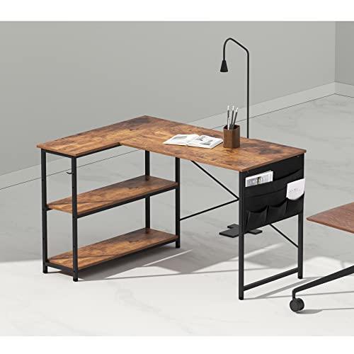 YeTom パソコンデスク 机 学習机 ?子 右棚左棚 幅107cm computer desk