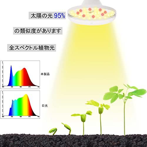 GREENGROWING led電球植物育成ライト E26観葉植物 ライト フルスペクトル 48 ledライト 660nm赤色 100ｗ HPS｜hercules23｜05