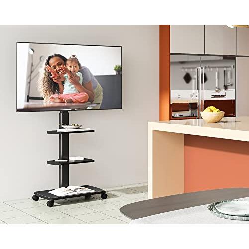 FITUEYES テレビスタンド 32〜65型対応 キャスター付き 高さ角度調節