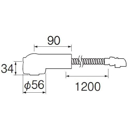 SANEI 水栓補修部品 ラセンホース組品 ホワイト MK3761-560N-S5
