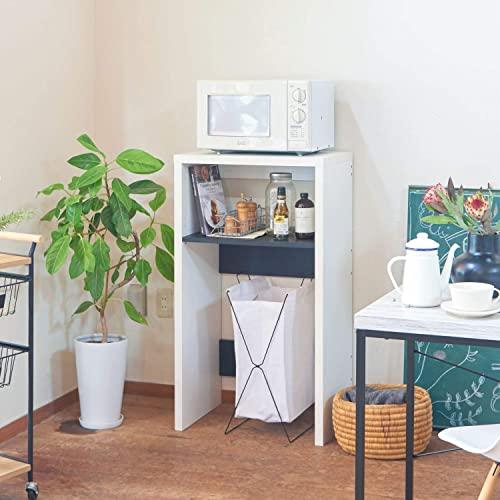 白井産業 レンジ台 ゴミ箱収納 キッチン ラック 天板耐荷重20kgで安心  