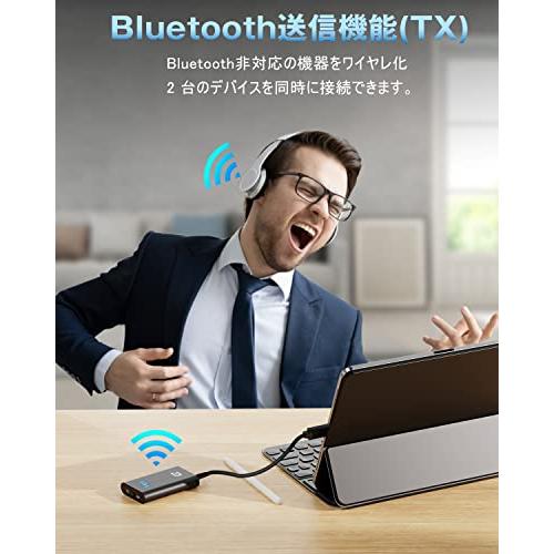 Eletoker Bluetooth 5.2 トランスミッター レシーバ ー aptX-Adaptive aptx-LL aptX HD 対応｜hercules23｜05