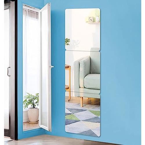 Clapoyis 30cm x 4枚セット 貼る鏡 割れない鏡 粘着性 アクリルミラー