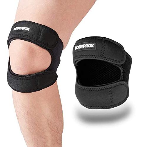 膝蓋腱サポートストラップ、ランニング、関節炎、ジャンパー、テニス用の調整可能なネオプレン膝ストラップ (L) | 
