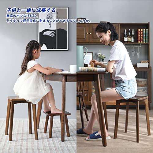 (現地取引)ダイニングテーブル　スツール付き 木工家具 スツール | LISCIO Stool | 柿渋鉄媒染 | DENTO