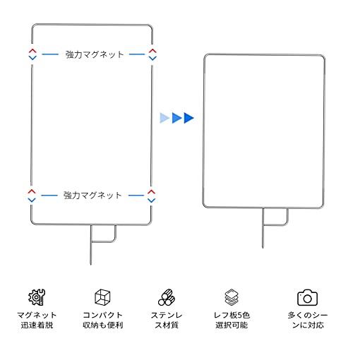 Selens 撮影用 フラッグパネル レフ板 75x90cm ディフューザー+ブラックリフレクターキット ステンレス製 撮影フラッグ 取り外し快｜hercules23｜07