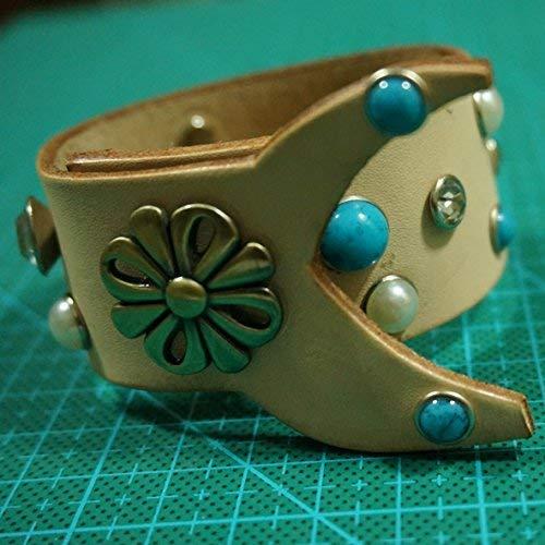 SHANOER 100個入れ カシメ スタッズ レザークラフト ターコイズ