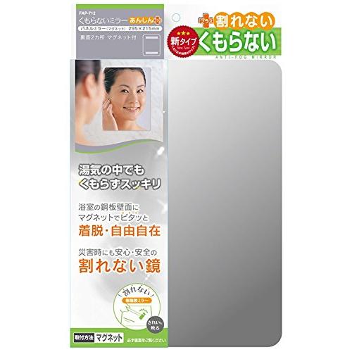 東プレ 浴室ミラー 曇らない 浴室鏡 マグネットタイプ 縦29.5×横21.5cm 厚さ5mm 割れない 樹脂製ミラー 日本製 あんしんプラス | 