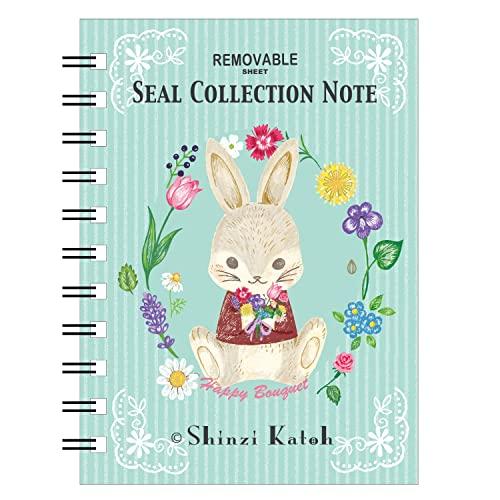シール堂 日本製 剥がしやすい シール帳 Shinzi Katoh うさぎ A6サイズ 40ページ ks-sb-10020 | 