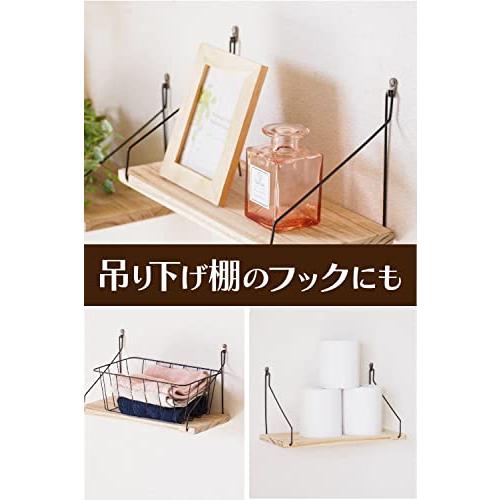 壁掛けフック 金属 賃貸 目立たない 穴 石膏ボード フック 12個 アイアンフック 画鋲 押しピン メタル アンティークブラック |  | 04