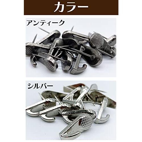 壁掛けフック 金属 賃貸 目立たない 穴 石膏ボード フック 12個 アイアンフック 画鋲 押しピン メタル アンティークブラック |  | 06