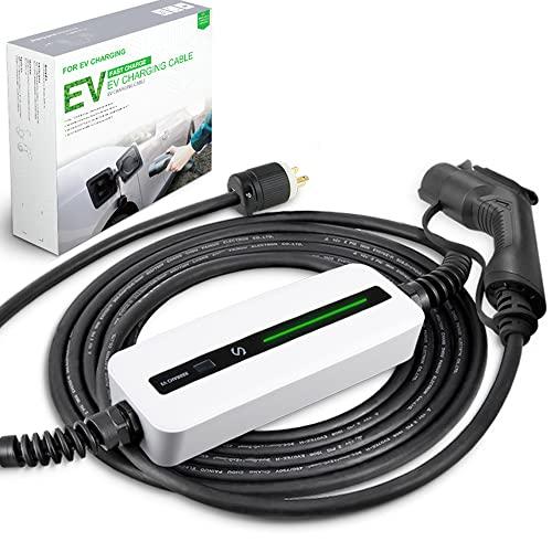 Morecevse EV充電器100V 電気自動車充電器 LCD SAEJ1772車の充電 Morecevse EV充電器100V 電気自動車充電器 LCD SAEJ1772車の充電