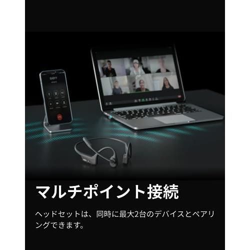 Shokz OpenComm 2UC 骨伝導イヤホン ワイヤ レスヘッドホン テレワーク在宅ワークに最適 最強ノイズキャンセリングマイク運転中の｜hercules23｜06