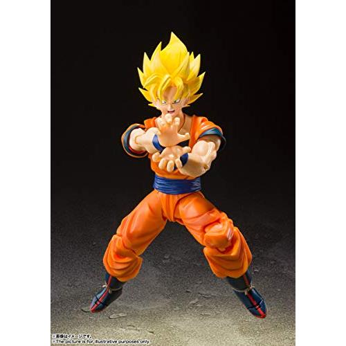 S.H.フィギュアーツ ドラゴンボールZ スーパーサイヤ人フルパワー 孫悟空 約140mm PVC&ABS製 塗装済み可動フィギュア｜hercules23｜05