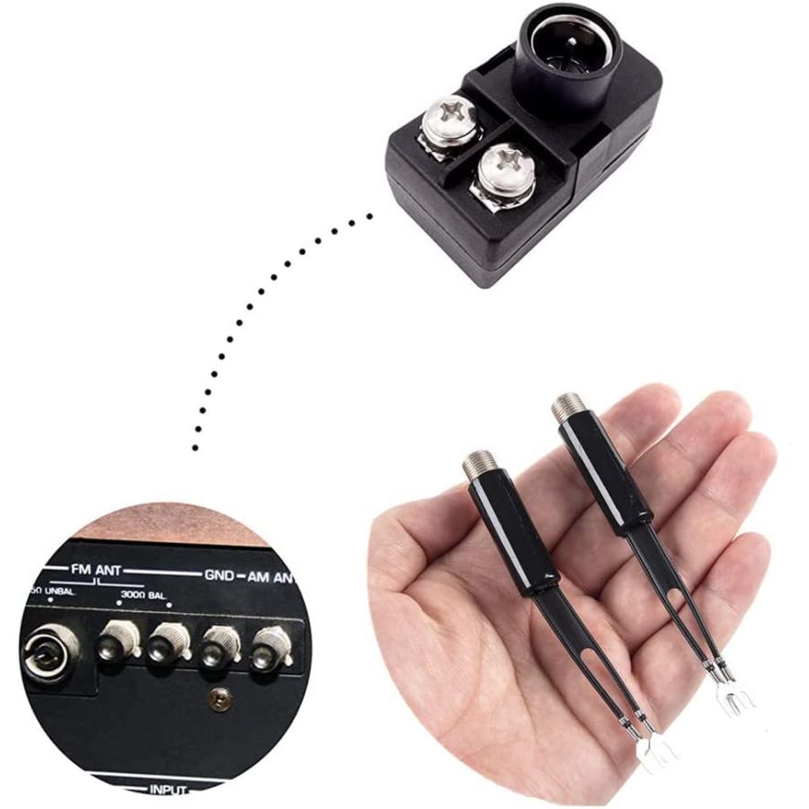 LIKENNY アンテナ整合器 セパレーター F型 75Ω-300Ω メス フィーダー