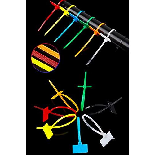 YFFSFDC ケーブルコードラベル ケーブル専用 ネームタグ タグ付き結束