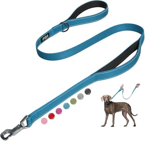 Fida 犬 リード 中型犬 大型犬用リード 持ち手2個 ちやすい 頑丈 訓練