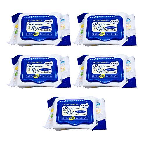 5個セットプレミアム＆リッチ ノンアルコールウェットティッシュ 70枚 | 