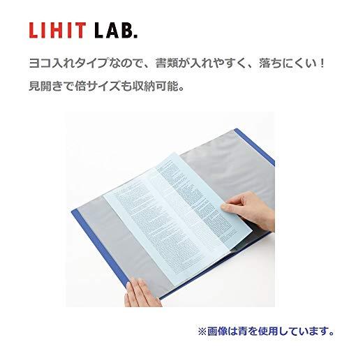 リヒトラブ クリヤーブック サイドベンツ A3タテ/A2ヨコ 20枚 40ポケット 青 G3405-8｜hercules23｜03