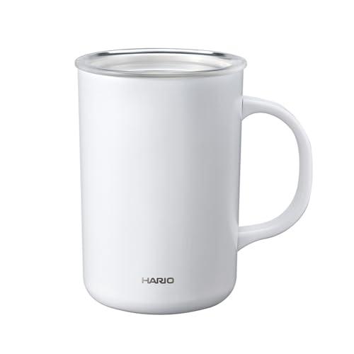 HARIO(ハリオ) セラミックコーティング 真空二重保温マグ ホワイト 470ml フタ付き CMG-470-W | 