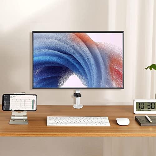 Bracwiser PCモニターアーム 液晶ディスプレイアーム 白色 グロメット 